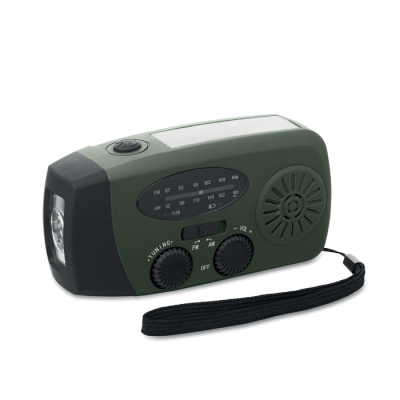 PORTABLE RADIO with LED Torch in Green