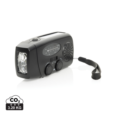 RESCUEWAVE RCS RECYCLED PLASTIC EMERGENCY RADIO in Black