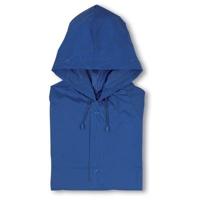 PVC RAINCOAT with Hood in Blue