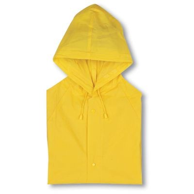 PVC RAINCOAT with Hood in Yellow