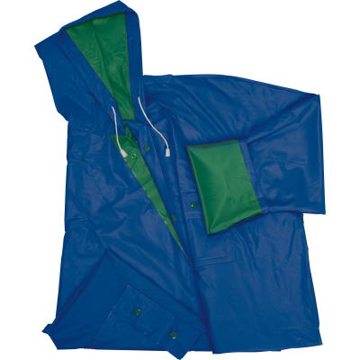 TURN-OVER RAIN COAT NANTERRE in Blue & Green 