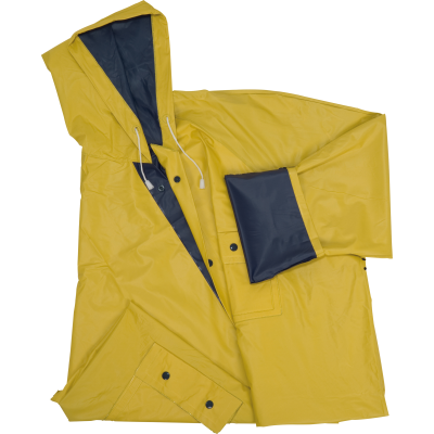 TURN-OVER RAIN COAT NANTERRE in Blue & Yellow 