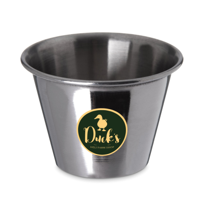 2,5OZ STAINLESS STEEL METAL RAMEKIN - SILVER