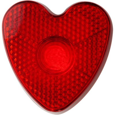 HEART SHAPE SAFETY LIGHT in Red