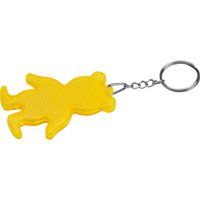 REFLECTING BEAR KEYRING in Yellow
