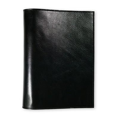 ECO VERDE GENUINE LEATHER NON-ZIPPED A4 RING BINDER in Black