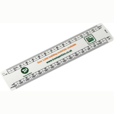 150MM OVAL SCALE RULER in White