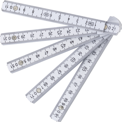FOLDING RULER in White