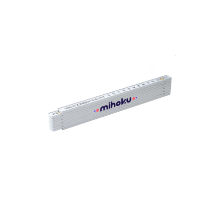 METRIC FOLDING RULER in White