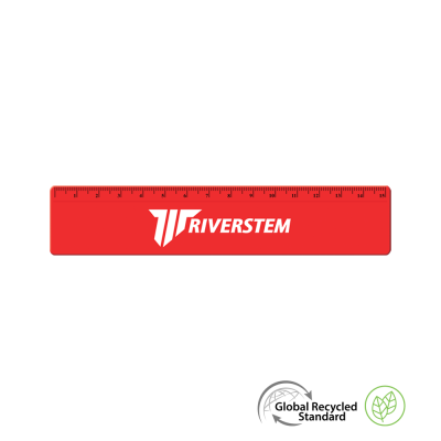 RULER 15CM GRS RECYCLED - RED