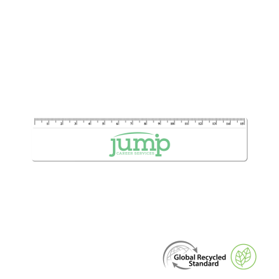 RULER 15CM GRS RECYCLED - WHITE