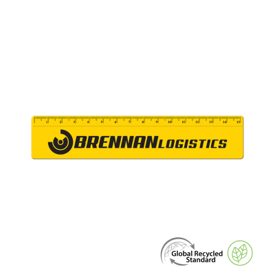 RULER 15CM GRS RECYCLED - YELLOW