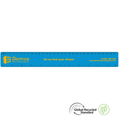 RULER 30CM GRS RECYCLED - BLUE