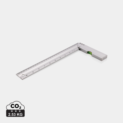 RULER with Level in Silver