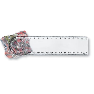RULER with Magnifier in White