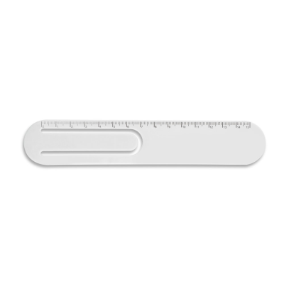 STEPHENIE 15 CM PP RULER with Clip in White