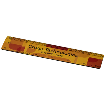 TERRAN 15 CM RULER FROM 100% RECYCLED PLASTIC in Solid Black