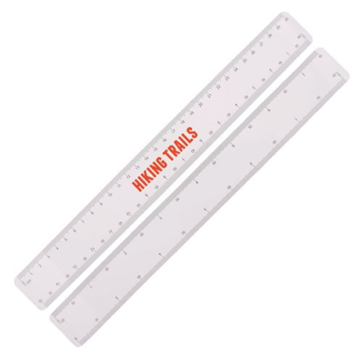 ULTRA SLIM SCALE RULER, IDEAL FOR MAILING, 300MM in White
