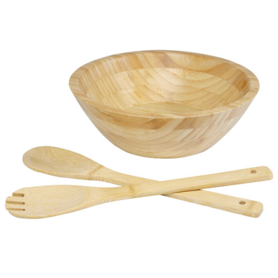 ARGULLS BAMBOO SALAD BOWL AND TOOLS