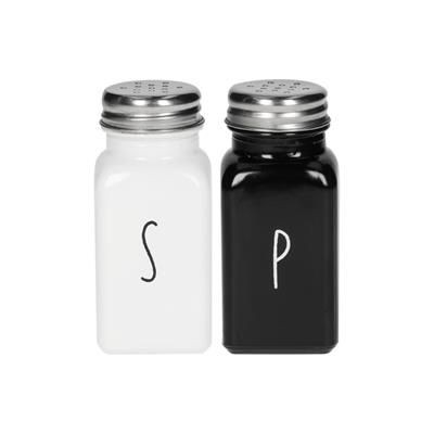 SALT AND PEPPER SET DISPENSE in Black-white