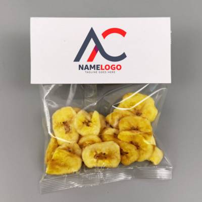HEADER SNACK BAG - BANANA CHIPS - HEALTHY TREAT - 25G