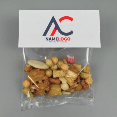 HEADER SNACK BAG - JAPANESE RICE CRACKERS - SAVOURY TREAT - 20G