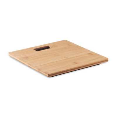 BAMBOO BATHROOM SCALE in Brown