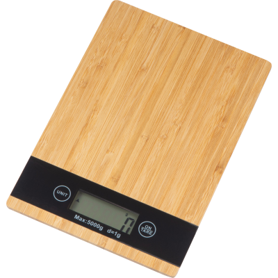 DIGITAL BAMBOO KITCHEN SCALE in Beige