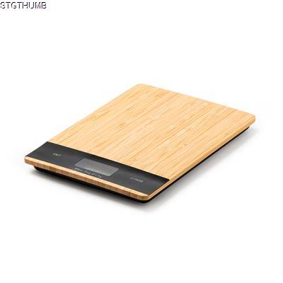 RABIL DIGITAL KITCHEN SCALE with Natural Bamboo Front Shell