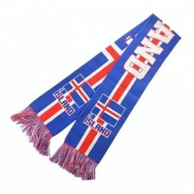 ACRYLIC KNIT STADIUM SCARF with Fringe