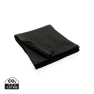 IMPACT AWARE™ POLYLANA® KNITTED SCARF 180 x 25CM in Black