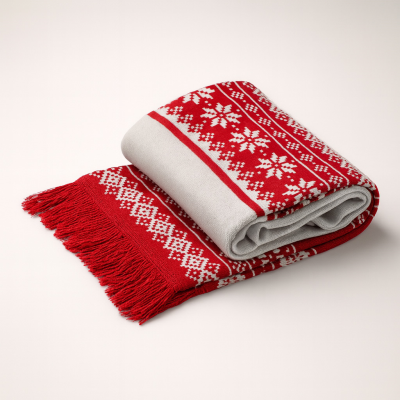 KNITTED CHRISTMAS SCARF