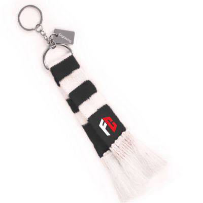 KNITTED SCARF KEYRING CHAIN