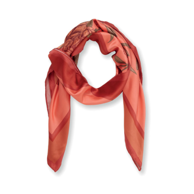 SHAWL RECYCLED SATIN POLYESTER in Red