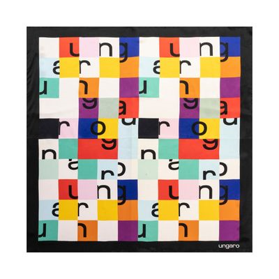 SILK SCARF ADA BLACK & MULTI