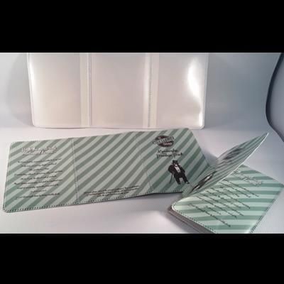 FULL COLOUR DIGITAL PRINTED PVC 3 POCKET RAIL CARD HOLDER