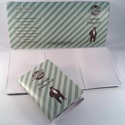 FULL COLOUR DIGITAL PRINTED PVC 3 POCKET RAIL CARD HOLDER