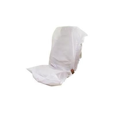 DISPOSABLE CAR SEAT COVER HEAVY DUTY in White - Plain Stock