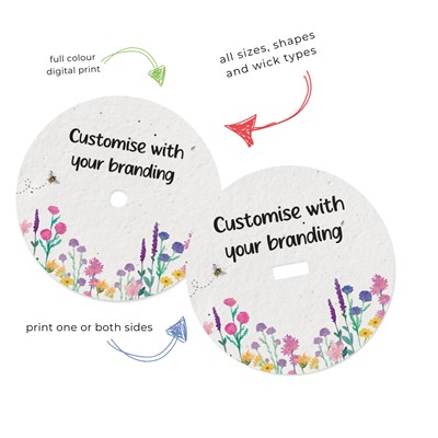 PLANTABLE SEEDS PAPER CANDLE DUST COVER