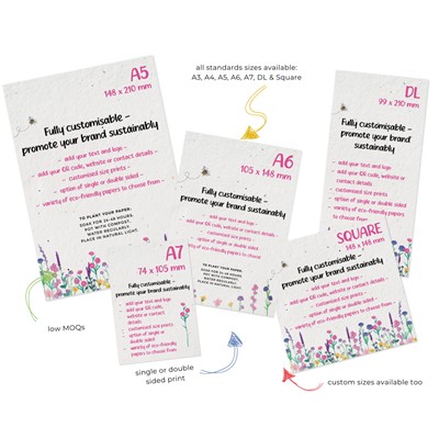 PLANTABLE SEEDS PAPER SQUARE PRINT