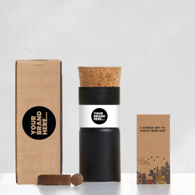 DESK TOP GARDEN BLACK ALUMINIUM METAL LABELLED BOXED