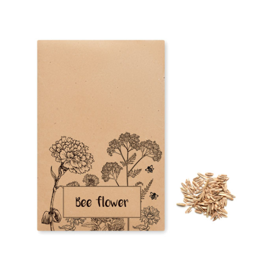 FLOWERS MIX SEEDS in Envelope in Brown