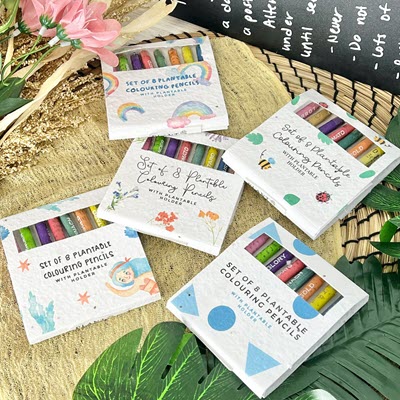 PLANTABLE SEEDED COLOURING PENCIL SET