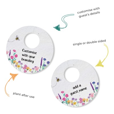 PLANTABLE SEEDED WINE GLASS TAG