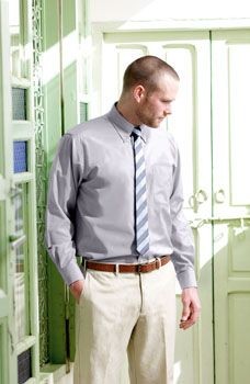 FRUIT OF THE LOOM LONG SLEEVE OXFORD SHIRT