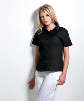 KUSTOM KIT LADIES SHORT SLEEVE WORKWEAR OXFORD SHIRT