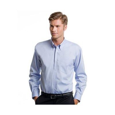 KUSTOM KIT LONG SLEEVE CONTRAST PREMIUM OXFORD BUTTON COLLAR SHIRT