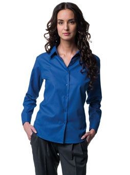 RUSSELL COLLECTION LADIES LONG SLEEVE EASY CARE OXFORD SHIRT