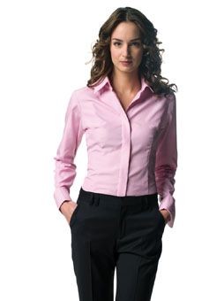 RUSSELL COLLECTION LADIES LONG SLEEVE TENCEL CORPORATE SHIRT