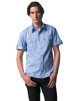 RUSSELL COLLECTION SHORT SLEEVE TWILL ROLL SHIRT